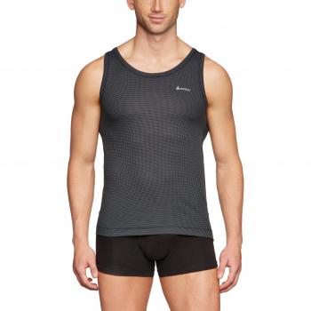 Odlo - Camiseta de acampada y senderismo para hombre, tamaño XXL, color ebony gris - negro