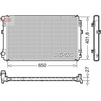 Radiador de refrigeración del motor DENSO DRM32048