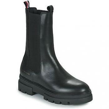 Botines de mujer Tommy Hilfiger Chelsea negro con suela track