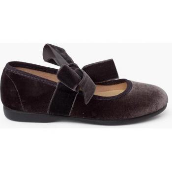 Merceditas de niña con lazada de terciopelo - Pisamonas