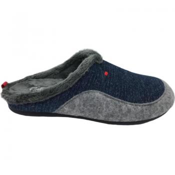 Cabrera Zapatilla Casa Hombre Confort Elevado Antideslizantes Azul Gris 3594