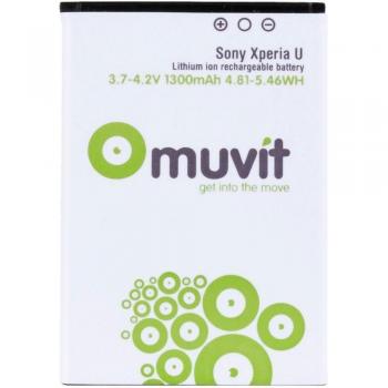 Muvit MUBAT0024 - Batería de litio para Sony Xperia U, 1300 mAh