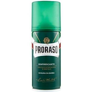Proraso Green Shaving Foam 100 ml - Shaving foam, enriched with Eucalyptus oil and menthol for a refreshing sensation, suitable for all skin types, provides a rich lather that softens the beard and prepares the skin for an