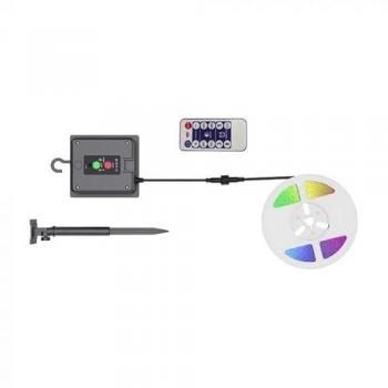Kit Tira LED SMD2835 con Panel Solar 1.2W/m RGB IP67 - V-TAC 5m