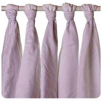 XKKO 8594161575825 - Pack de 5 muselinas de algodón orgánico, 70 x 70 cm