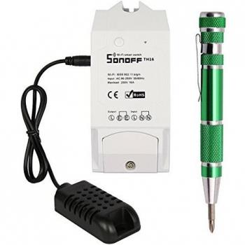 Sonoff TH16 Temperatura y Humedad WiFi Smart Switch Controlador Inteligente Interruptor Remoto para Hogar Inteligente
