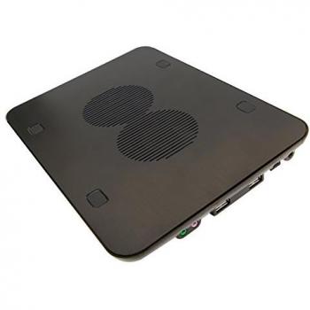 Base Refrigeradora Docking Station Roline para Portátiles de 17.8 a 25.4 cm con Conector USB 2.0, DVI, 4 Puertos USB 2.0, Ethernet y Audio