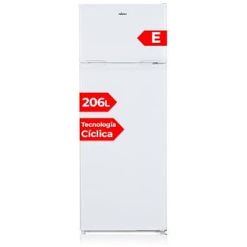 Frigorífico Estandar Nilson NF145500E, 2 Puertas, 206 Litros, Cíclico, Bajo Nivel Sonoro, Puerta Reversible, Clase Energética E
