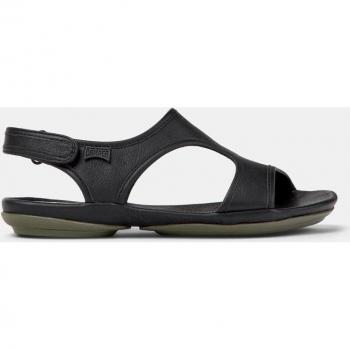Sandalias planas de mujer Right Nina en piel color negro