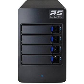HighPoint RocketStor 6114V 4-Bay Raid 5 USB 3.1 Gen 2 Storage Enclosure - Black