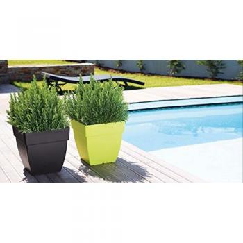 Maceta Cuadrada Capri Antracita 35x35x35 cm 30 L