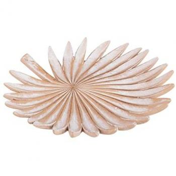 Bandeja de Resina Natural 20x20x3 cm - Centro de Mesa Elegante en Forma de Hoja