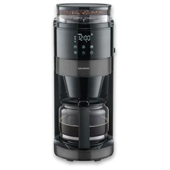 Cafetera de filtro semi-automática Severin KA4830 con molinillo y jarra de vidrio, acero inoxidable oscuro