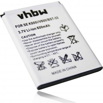 BATERÍA LI-ION compatible con Sony-Ericsson W715 / W890i / W 890i / W890 i / W 890 i / W900i / W 900i / W900 i / W 900 i etc. sustituye BST-33