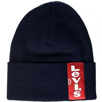 Levi's Marshy Red Tab Beanie Gorro de Punto, Azul