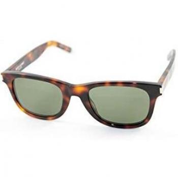 Saint Laurent SL 51 003 Unisex Brown Sunglasses with Green Lenses, Size 50MM