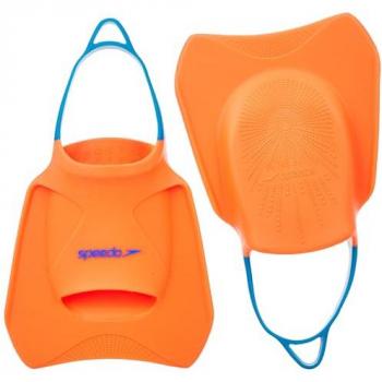 Speedo Aletas de entrenamiento para natación Biofuse Fitness Fin Unisex Adulto, Rojo/Azul/Naranja, Talla M