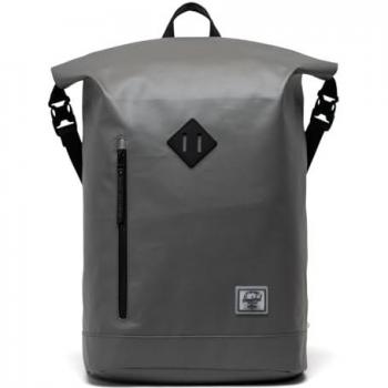 Mochila Unisex Herschel Roll Top 23L Impermeable Gris con Compartimento para Laptop de 46 cm
