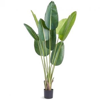 Artificial Birds of Paradise Tree - 1.5m Tall Faux Plant with Anti-Tip Protection and Lifelike Green Design