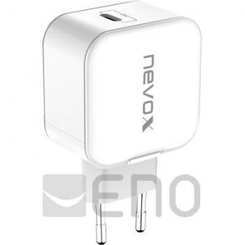 Cargador USB PD Tipo C 20W Blanco Nevox 1880 para Dispositivos Móviles