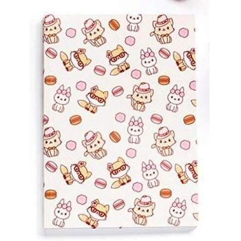 Cuquiland Sweet Cats - Cuaderno, A5, 15 x 21 cm, 64 páginas, color blanco