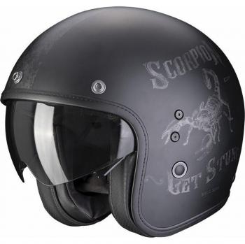 Casco SCORPION Belfast Evo Pique negro mate / plata