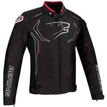Bering Chaqueta moto GUARDIAN Negro/Blanco/Rojo, Negro/Blanco/Rojo, XXL