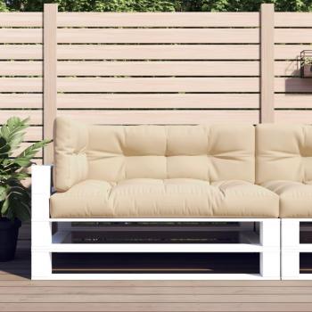Cojines para sofá de palets 3 piezas beige, tela color crema, azul y más, cojín decorativo de asiento