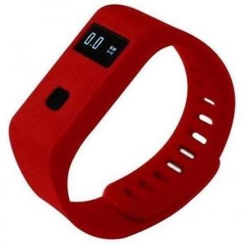 Sunstech Runner10 - Pulsera fitness bluetooth con OLED, waterproof y monitorización de sueño, color rojo, talla 155 mm a 210 mm