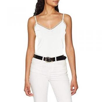 PIECES Pckate Lace Singlet Noos Camiseta sin Mangas, Blanco