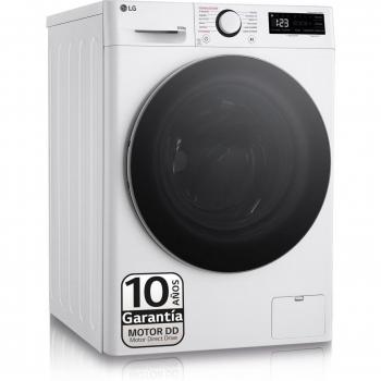LG F4DR6009A1W Lavasecadora de Carga Frontal 9Kg/6Kg, 1400 RPM, AI Direct Drive, Turbowash 360º, Vapor, Color Blanco