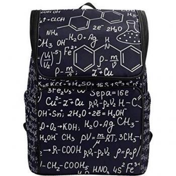 ZZKKO Mochila para portátil de ciencias matemáticas educativas, libro universitario, camping, senderismo