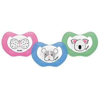 Dodie Orthodontic Silicone Pacifier 0-2 Months - Random Animal Design