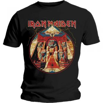 Iron Maiden Powerslave Lightning Circle Unisex T-Shirt (Medium)
