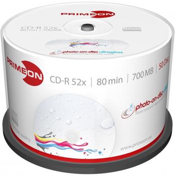 MediaCom IT-Distribution GmbH Primeon Tarrina Foto sobre Disco De Ultra Brillo De Superficie, De Inyección De Tinta Resistente Al Agua De Tamaño Completo para Imprimir