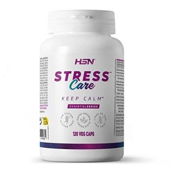 Cuidado del Estrés HSN - 120 Cápsulas Veganas con Ashwagandha, Melisa y Lavanda, 100% Natural, Sin GMO y Sin Gluten