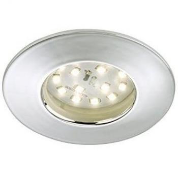 Foco empotrado LED Eficiente Nikas IP44, cromo, 5 W, 400 lm, Ø 7,5 cm