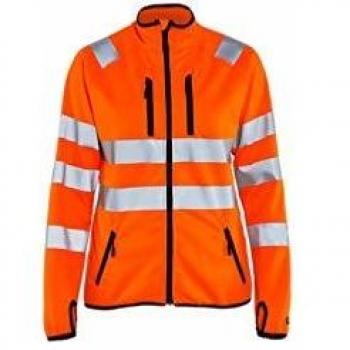 Blaklader Women's High Visibility Softshell Waterproof Jacket, Orange, 3XL