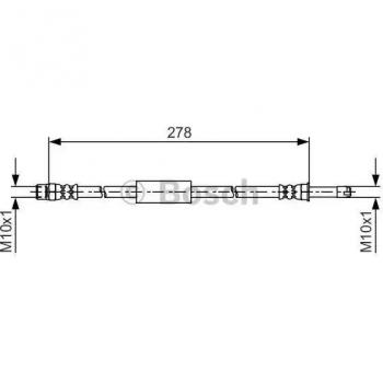 Manguera de freno BOSCH 1 987 481 617, tipo: tubo de freno, características: alta resistencia a la presión, fabricada con materiales duraderos, diseño optimizado para un rendimiento superior en sistemas de fren