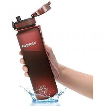 PROIRON Botella Agua Deporte Tritan Sin BPA Botella Reutilizable para Senderismo al Aire Libre, Viajes de Campamento 500ml