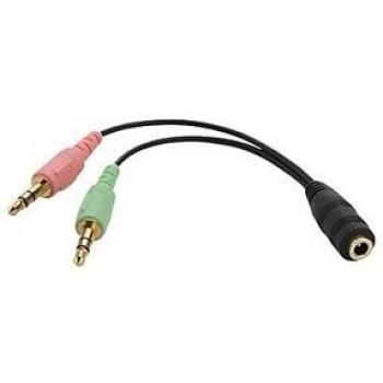 E-NUC Adaptador Jack 3.5mm Salida Audio + Micro M/M