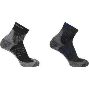 Salomon - Pack de 2 pares de calcetines de montaña unisex X Ultra Access Quarter Azul (M)