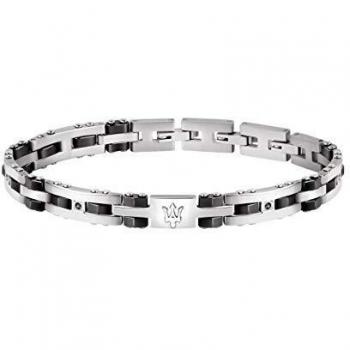 Maserati Pulsera para hombre, Colección Jewels, en Acero inoxidable, cerámica, cristales - JM220ASR02