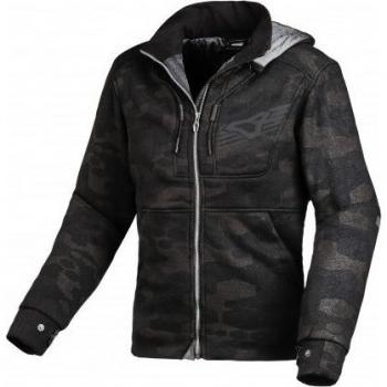 Macna District Chaqueta textil con capucha para mujer en color negro y gris (XS)