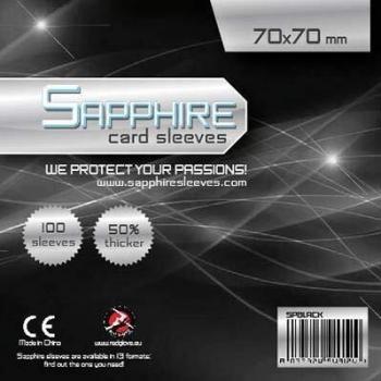 Red Glove Sapphire Card Sleeves Black 70x70 mm - 100 pcs