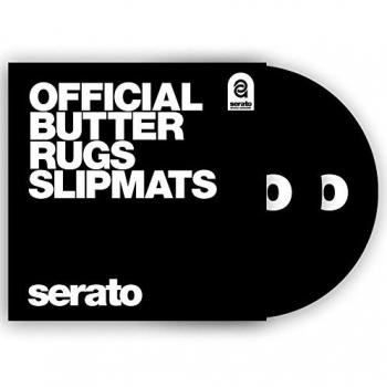 Serato Butter Rugs 12 Black Slipmat with White Logo