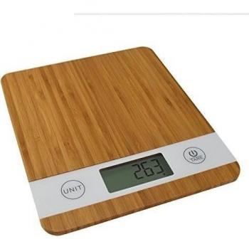 Smart Weigh Báscula De Cocina, De Bambú, Balanza Para Cocina Con Función de Tara, 5 kg /11 lbs