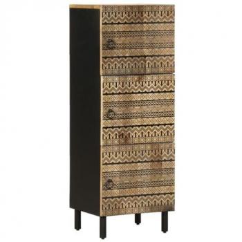 Aparador de madera maciza de mango rugosa 40x33,5x110 cm