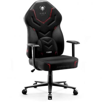 Silla Gaming Diablo X-Gamer 2.0 Normal Talla L Diseño Ergonómico Tela Negro con Cojín Lumbar y Apoyabrazos Cómodos