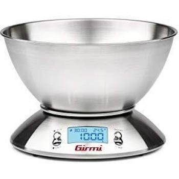 Bilancia Electrónica de Cocina Girmi PS85 - Acero Inoxidable, Capacidad 5kg, Precisión 1g, Con Ciotola de 2L y Función TARA